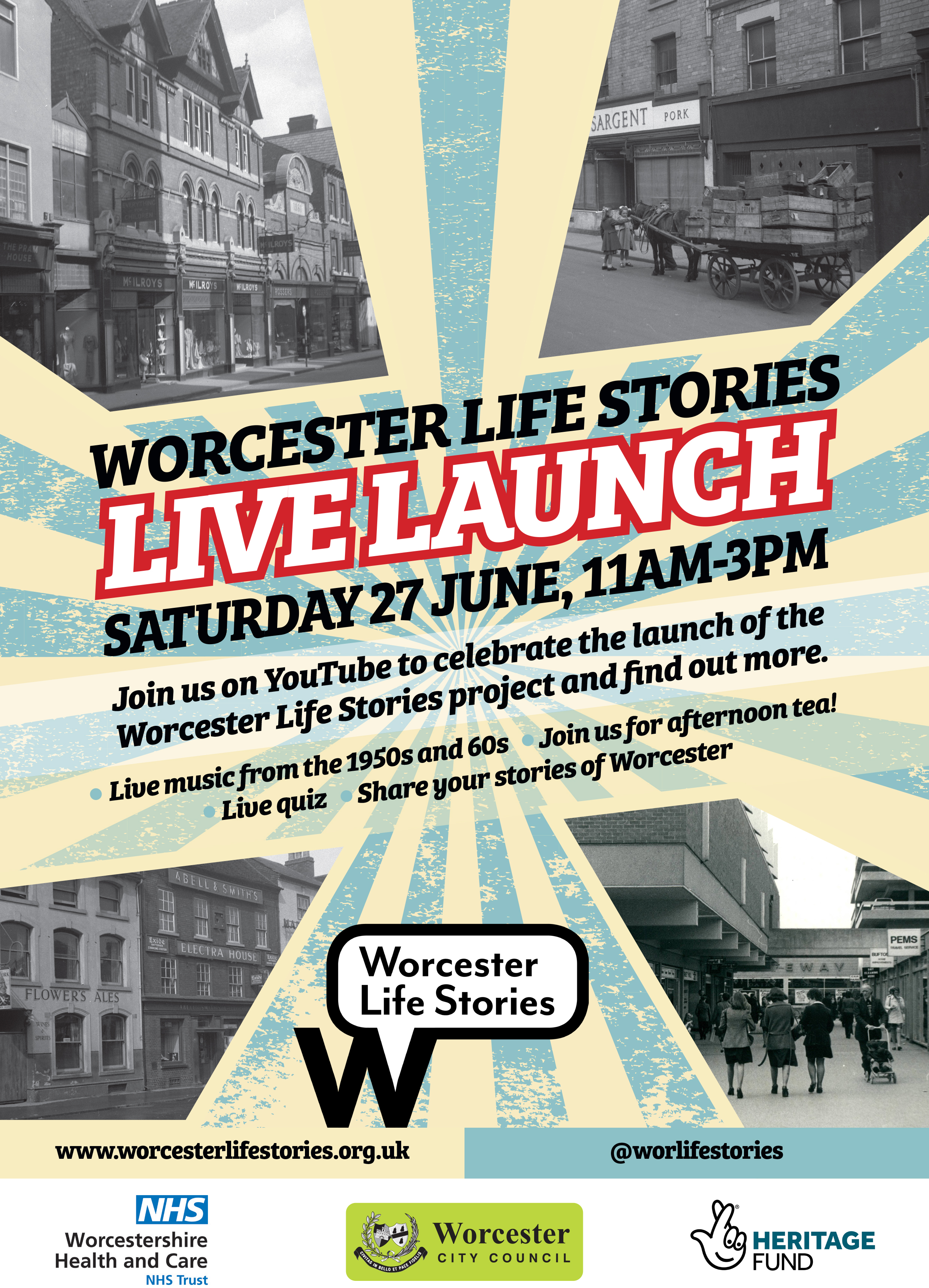 Worcester Life Stories Live Launch A4